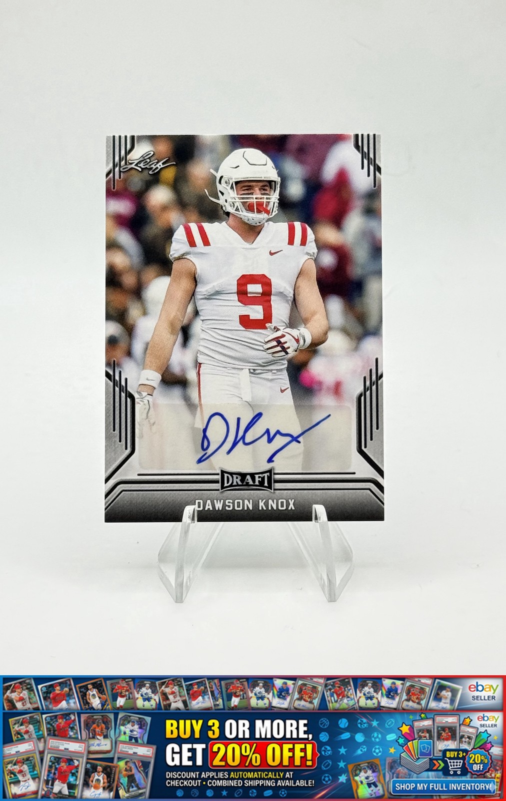 Dawson Knox Leaf Draft Autographs #DK1 Base