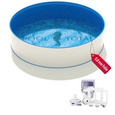 Stahlwandpool Rund 250 x 120 cm Set 0,8mm Folie Einbaupool Aufstellpool …