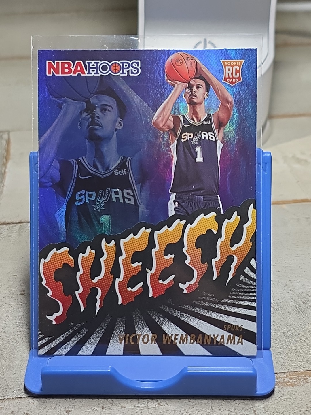 Victor Wembanyama 2023-24 Panini Nba Hoops Sheesh Holo Silver Foil Rookie Rc Sp