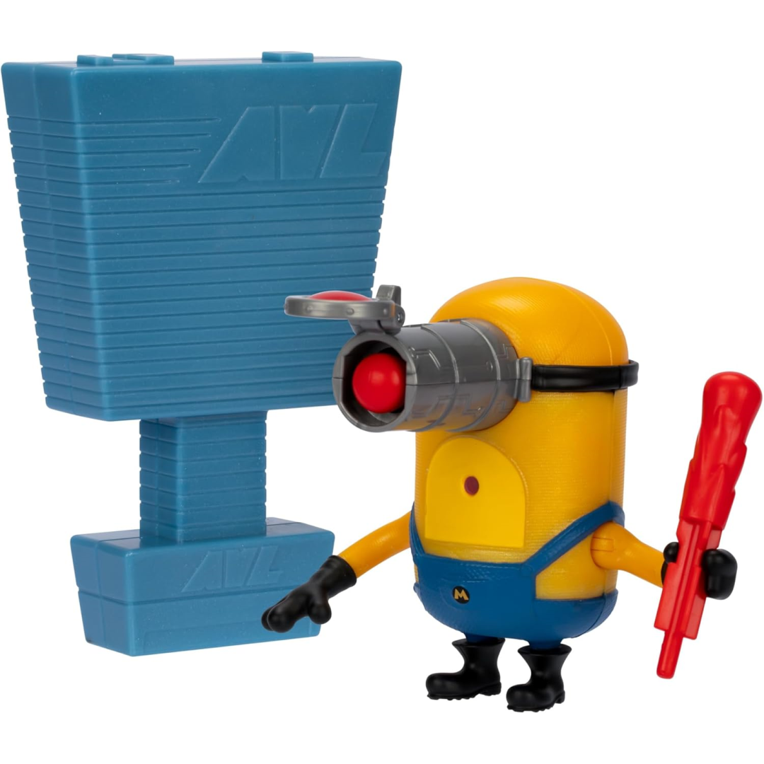 MINIONS Despicable Me 4 Launch & Blast Mega Mel Action Figure | Push Down On Mel's Head To Fire His Blaster | Collect All 5 | All With A Different Play Feature And Accessories - Image 4