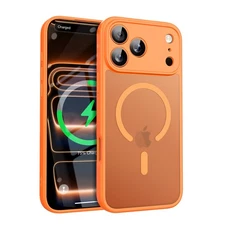 For iPhone 17 Pro Max 16 15 14 13 12 Magnetic Hard Translucent Shockproof Case
