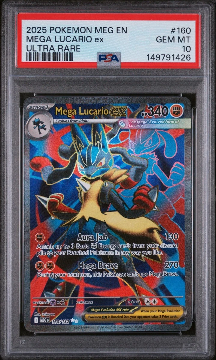 Pokémon TCG Grade 10 Lucario Individual Collectible Card Game