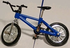 Mini BMX Finger Bike – Blue Frame Chrome Wheels – Working Pedals – Used