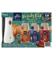 Glade Automatic Spray Air Freshener Mixed Fall Scents 1 Holder + 3 Refills