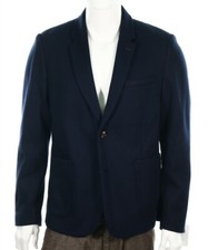 Ted Baker Men's Wool Blend Navy Blue Warm Two Button Blazer Jacket sz Large