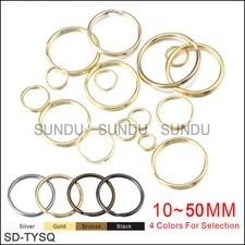  10~50mm Jump Rings Split Key Ring  Keychain  Split Rings 4 Colors 10-10000PCS X