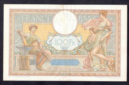 100 Francs Luc Olivier Merson Ticket 16-11-1933 SPL - ( L 030 ) - Picture 2 of 2