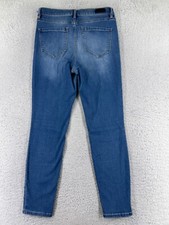 Calvin Klein Pants Women 4 Black Jeans Denim Straight Leg Cotton Stretch 28x30