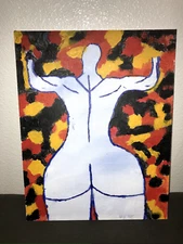 "Woman Lost In Abyss" - Original, Abstract, Figure Acrylic Painting on a Canvas 