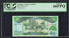 Somaliland 5000 Shillings 2011 P21a Uncirculated Graded 66