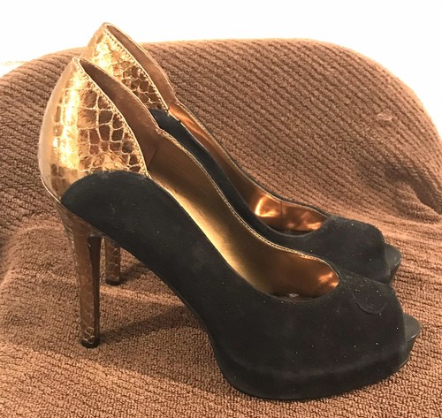 guess black platform heels