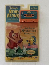 Walt Disney ARIEL THE MYSTERIOUS WORLD ABOVE Read Along BOOK on TAPE Cassette