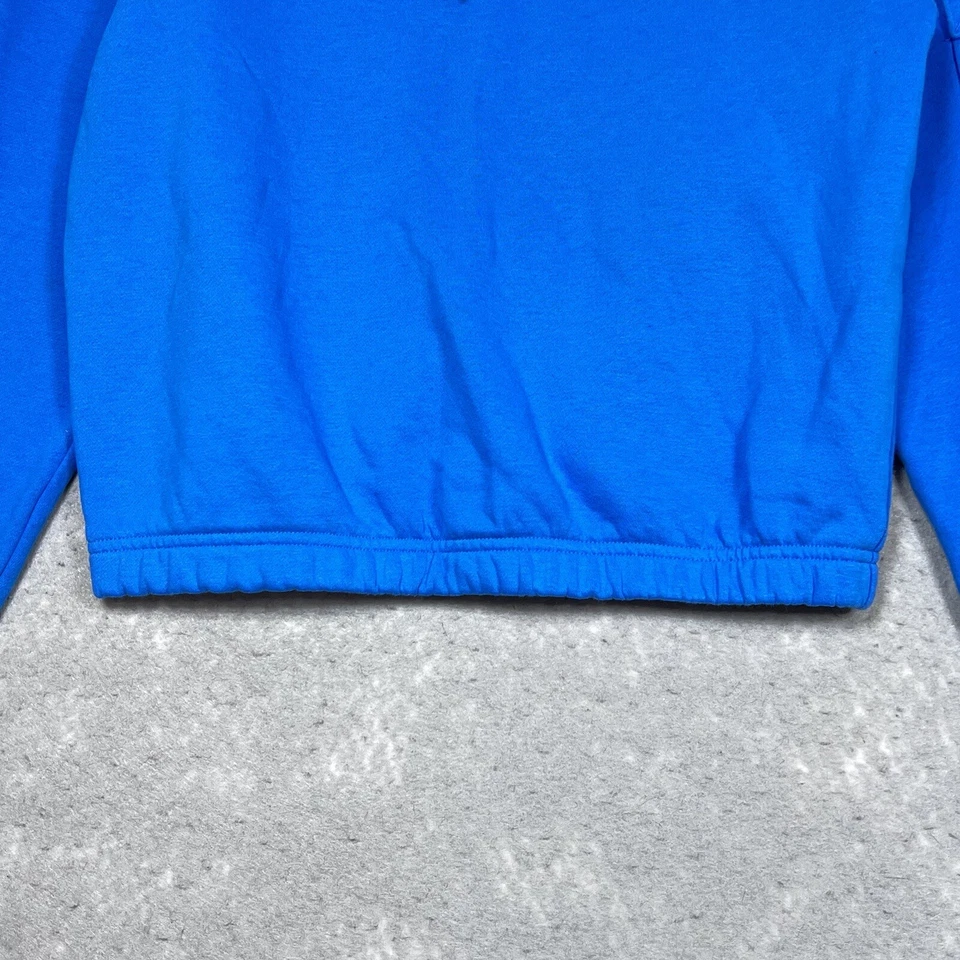 Champion Pullover Sudadera Mujer Pequeña Azul Manga Larga Forrada de Vellón 1/4 Cremallera Foto 4 de 4