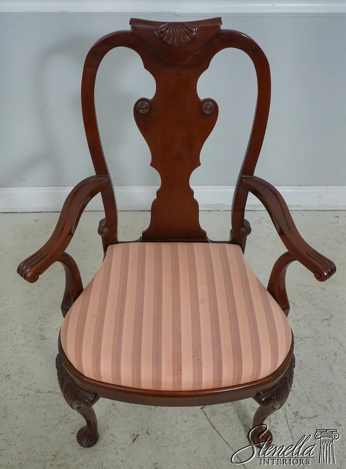 64715EC: Pair of BAKER Historic Charleston Mahogany Dining Room Arm Chairs - Image 3 of 4