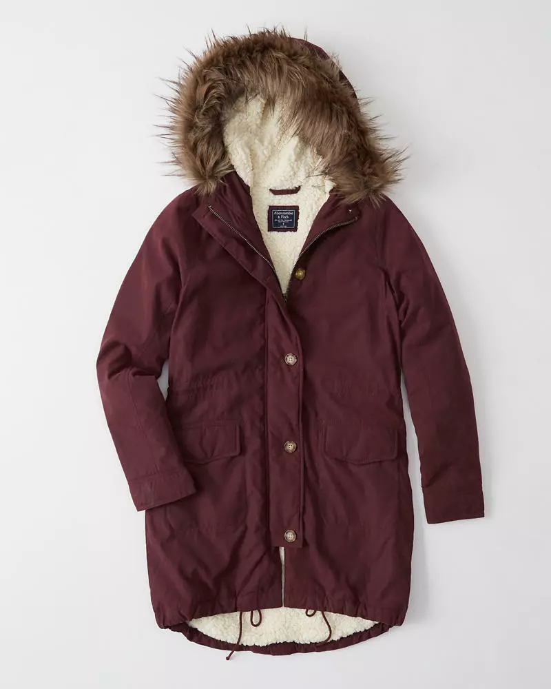 Abercrombie sherpa parka shop