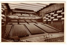 c1960 Real Photo PC: Interior of Royal Festival Hall, London, England