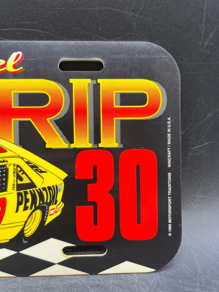 Etiqueta de carreras Nascar de colección placa Darrell Waltrip Pennzoil 30 1995 plástico Foto 2 de 4
