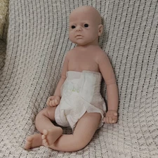 50cm Full Body Silicone Newborn Girl Lifelike Open Eyes Reborn Baby Doll 7.38lbs