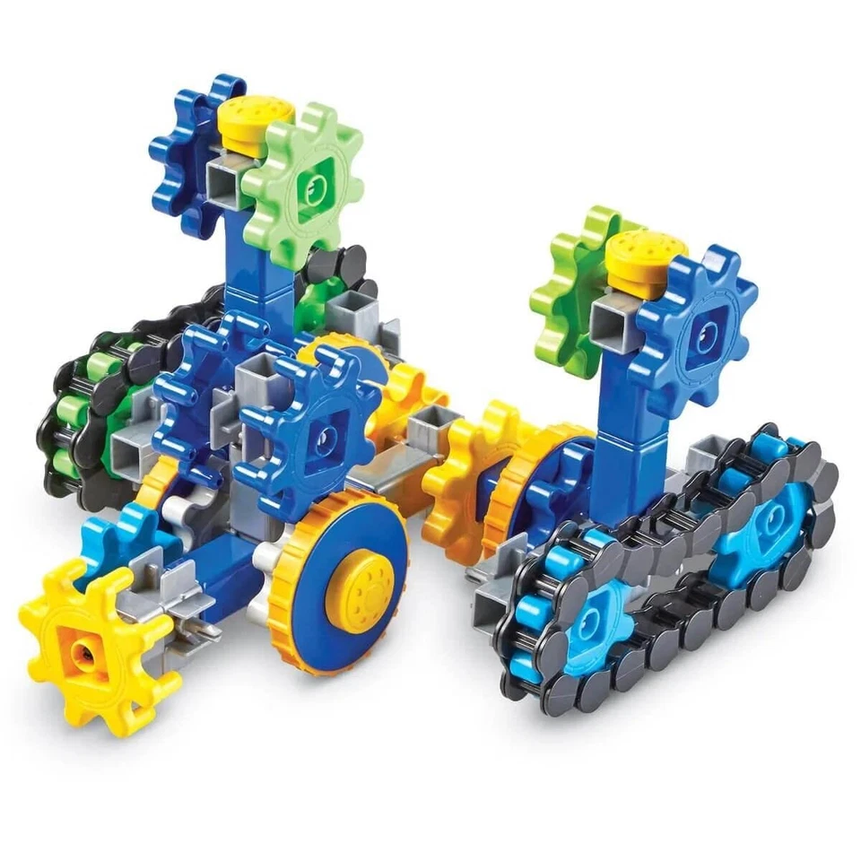 STEM Building Set 108 Pieces Gears Treadmobiles Engineering Toy for Kids - Image 3 of 4