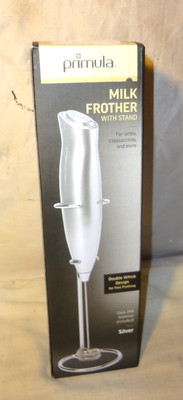 Epoca PR11342 Primula Milk Frother, Silver. For Lattes, Cappuccinos and More NIB