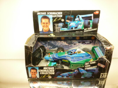 DICKIE 19303 BENETTON FORD F1 RACE CAR - #1 SCHUMACHER 1:18 - GOOD IN BAD BOX