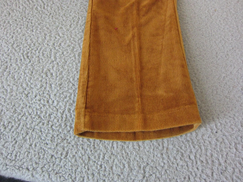 Vintage 70s Corduroy Pants Misses 12/13 23w x 31L Brown Farah Made in USA - Image 3 of 4