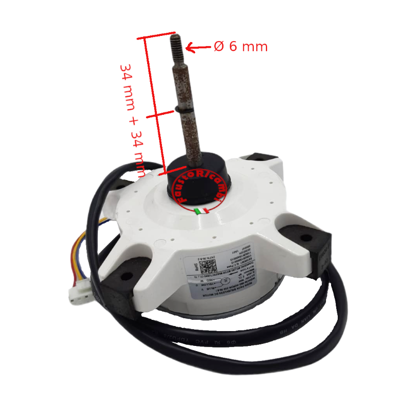 Remplacement Moteur Cc Sans Balais Oniissy Moteur De Climatiseur Inverter 20W - Remplacement Pour Climatiseurs Midea 1-1,5P - 280V, 1300 Tr/min, Construction Métal