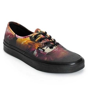 vans authentic floral black