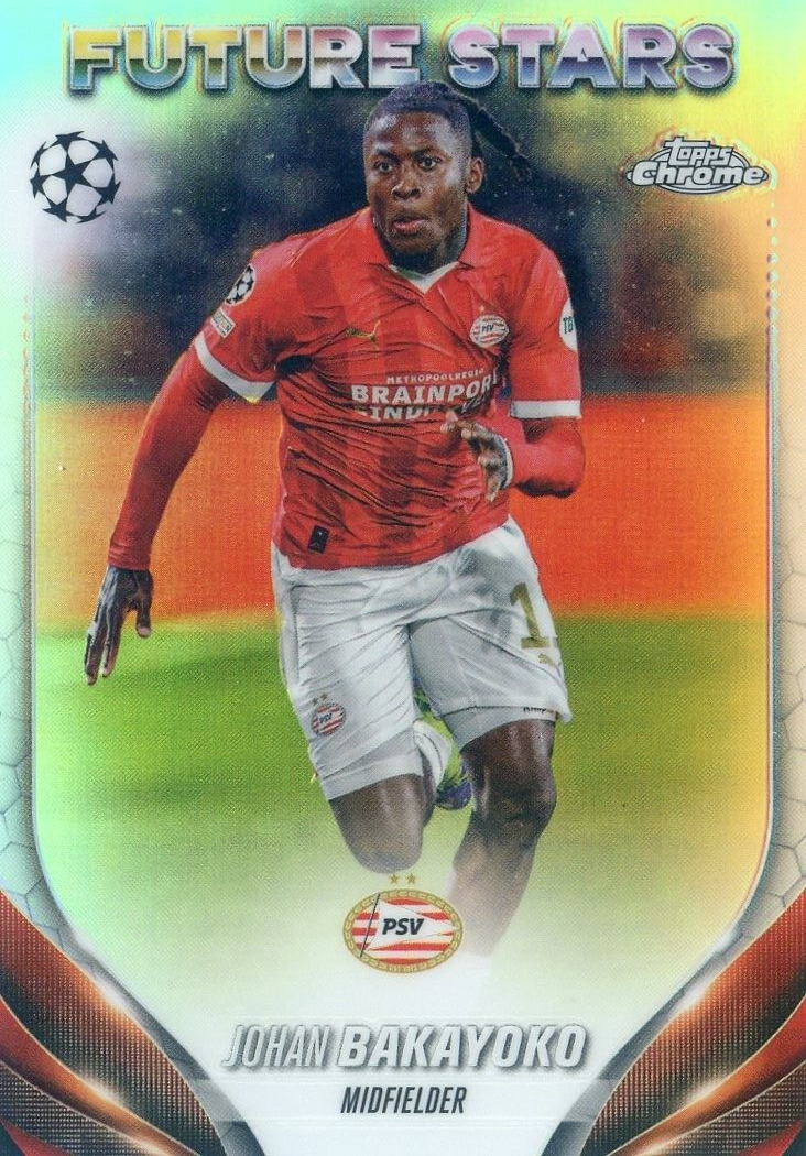 2023-24 Topps Chrome UEFA JOHAN BAKAYOKO #33 FUTURE STARS SILVER 