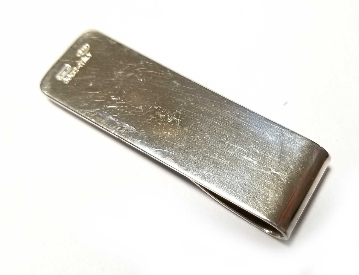 ☆グッチ　マネークリップsv925☆　希少品 Authentic GUCCI Money Clip SV925 Stripe Twist Silver Men | eBay