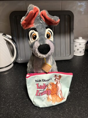 Disney Primark Lady And The Tramp Leuchtwangen Plüschtier Kuscheltier & Kosmetiktasche!