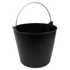 Sealey Heavy-Duty Flexi Tub 26L with Metal Handle - Black - SFT26H