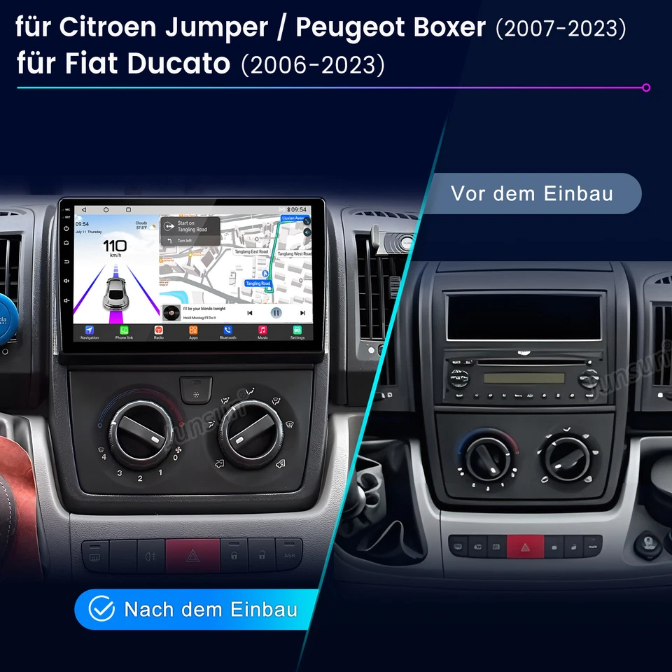DAB+128GB Carplay Android 14 Für Fiat Ducato 2007-2023 Autoradio GPS Navi WIFI - Bild 2 von 4