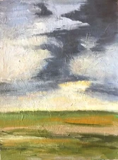 Original Abstract Acrylic Painting Modern Art Contemporary Landscape 9”x 12” Art