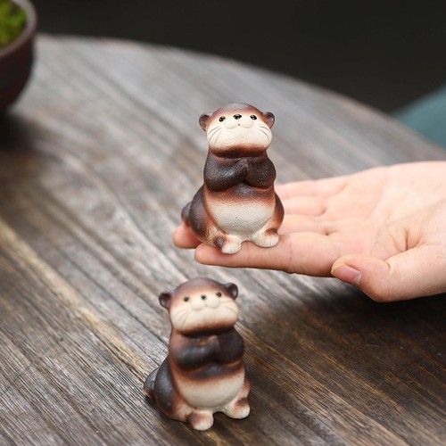 Small Otter Tea Pet Cute Otter Tea Pet for Cafe Bathroom Living Room - Picture 3 of 12