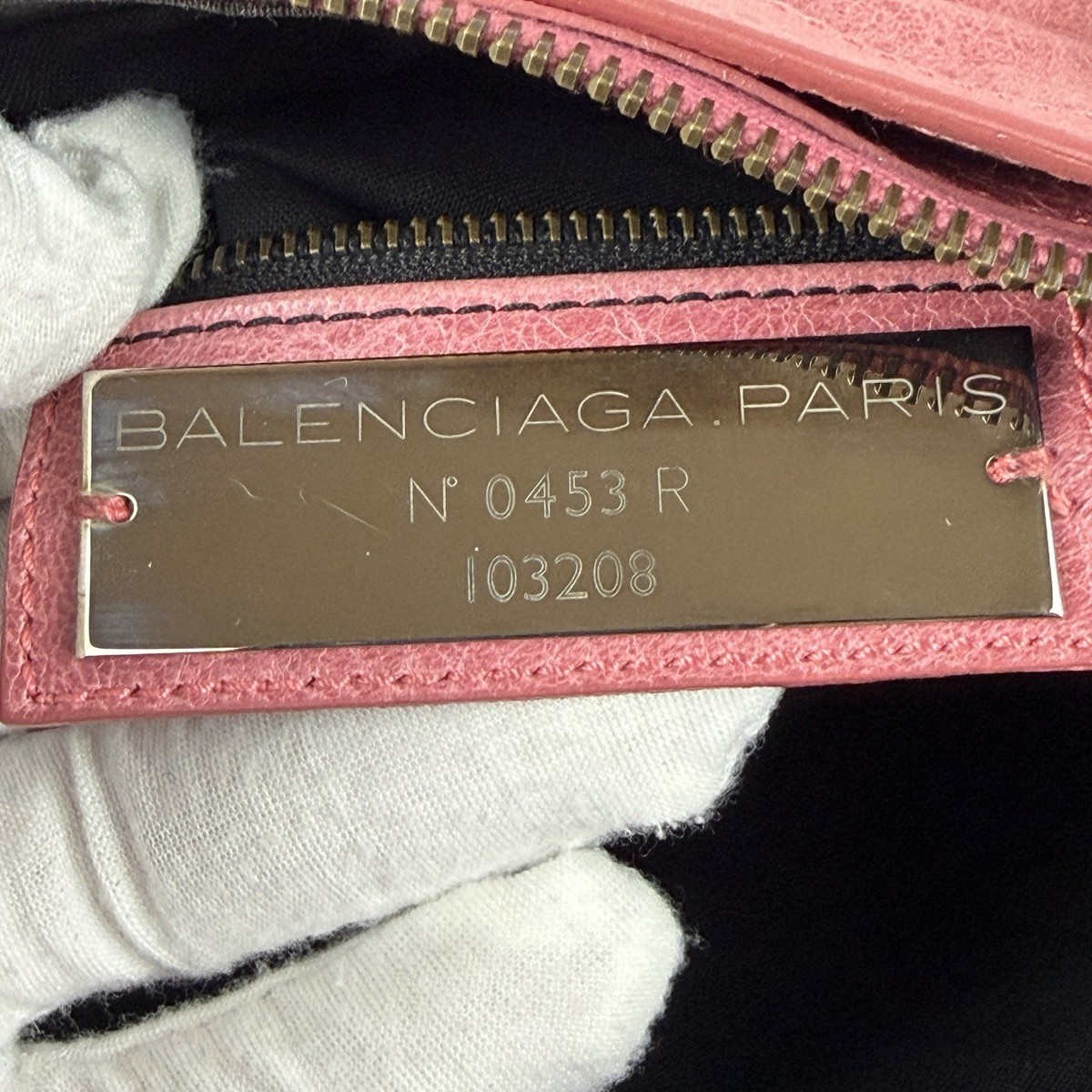 Auth Balenciaga The First 2Way Handbag Pink Leather Shoulder Bag