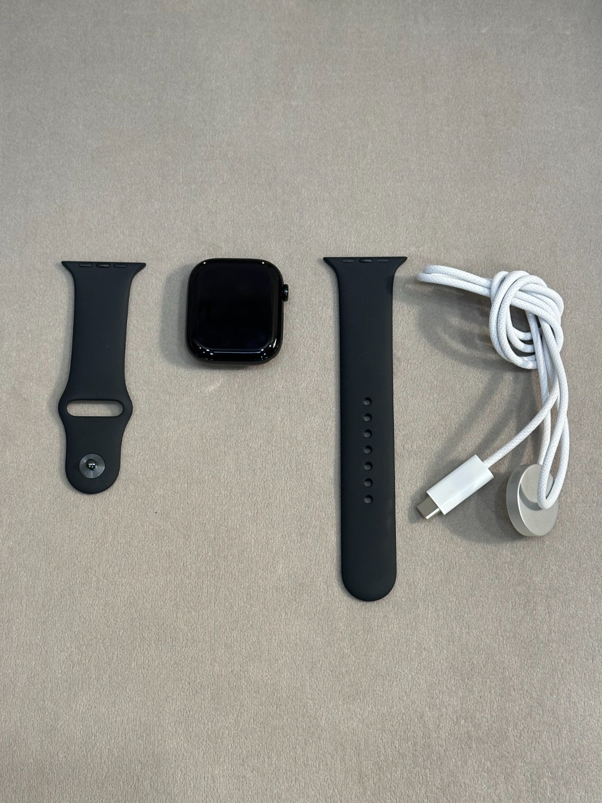 Apple Watch Series 10 46mm GPS Jet Black Case w Black Sport Band M/L MEUX4LW/A