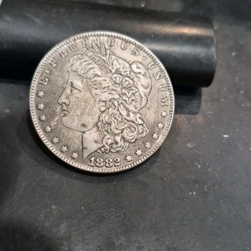 1882 S Morgan Dollar AU About Uncirculated 90% Silver $1 US Coin #74