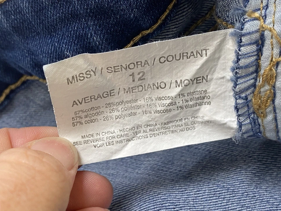 Pantalones Cortos de Jean Bandolino Riley para Mujer 12 Missy Azul Promedio Denim Foto 3 de 4