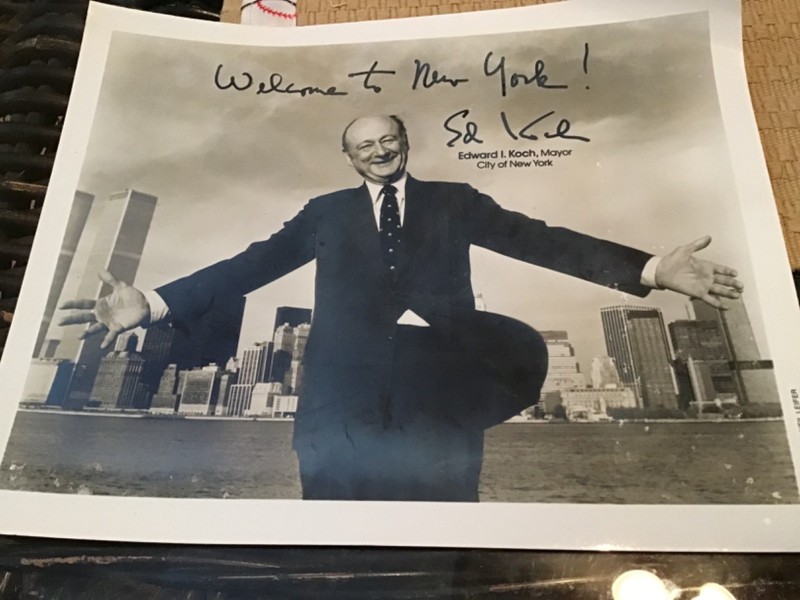 ED KOCH ~ Signed/ Autographed 8x10 Photo ~ NYC Mayor ~