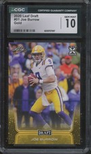 2020 Leaf Gold XRC Joe Burrow RC Rookie Gem Mint CGC 10