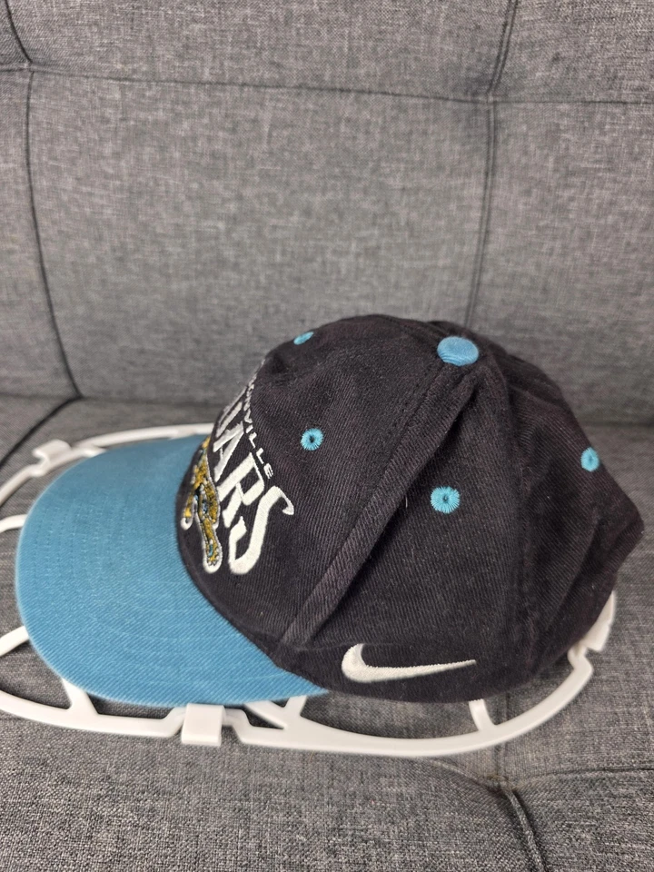 De colección Jacksonville Jaguars Sombrero Gorra Correa Trasera Para Hombres Verde Azulado NFL Fútbol Nike Años 90 Foto 2 de 4