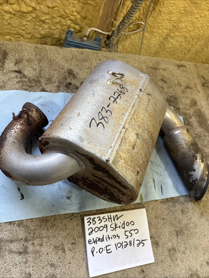 2002 Polaris RMK 700 exhaust muffler silencer 383 - Image 3 of 4