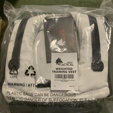 WOLF TACTICAL Weighted Training Vest MC White, Strength Training, Running, 35lbs