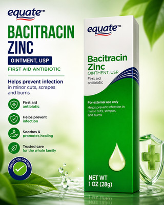 Equate Bacitracin Zinc USP Ointment, 1 Oz..+