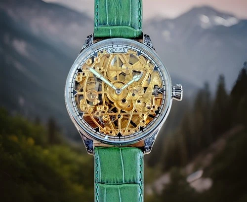 BEAUTIFUL VINTAGE ROLEX LEVER MOVEMENT IN A NEW QUALITY CASE, FULLY SERVICED.