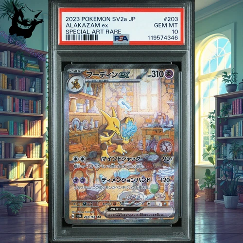 PSA 10 Alakazam Ex 203/165 SAR SV2a Pokemon 151 Japanese Pokemon Card 2023