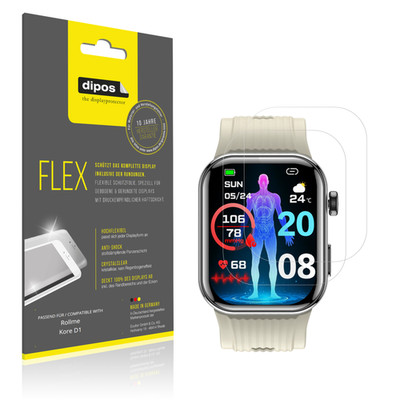 2x 3D Full Cover Schutzfolie für Rollme Kore D1 Panzerfolie Anti-Shock Display