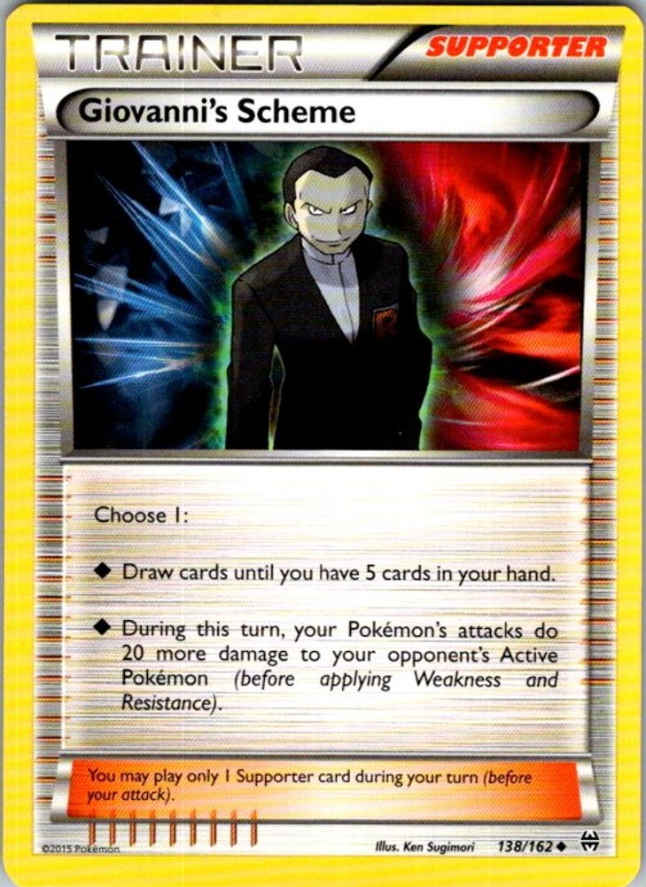 Pokemon XY - BREAKthrough Giovanni's Scheme 138/162 NM