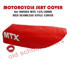 Housse de Siège Moto HONDA MTX125R MTX200R MTX 125 R Rouge avec Sangle